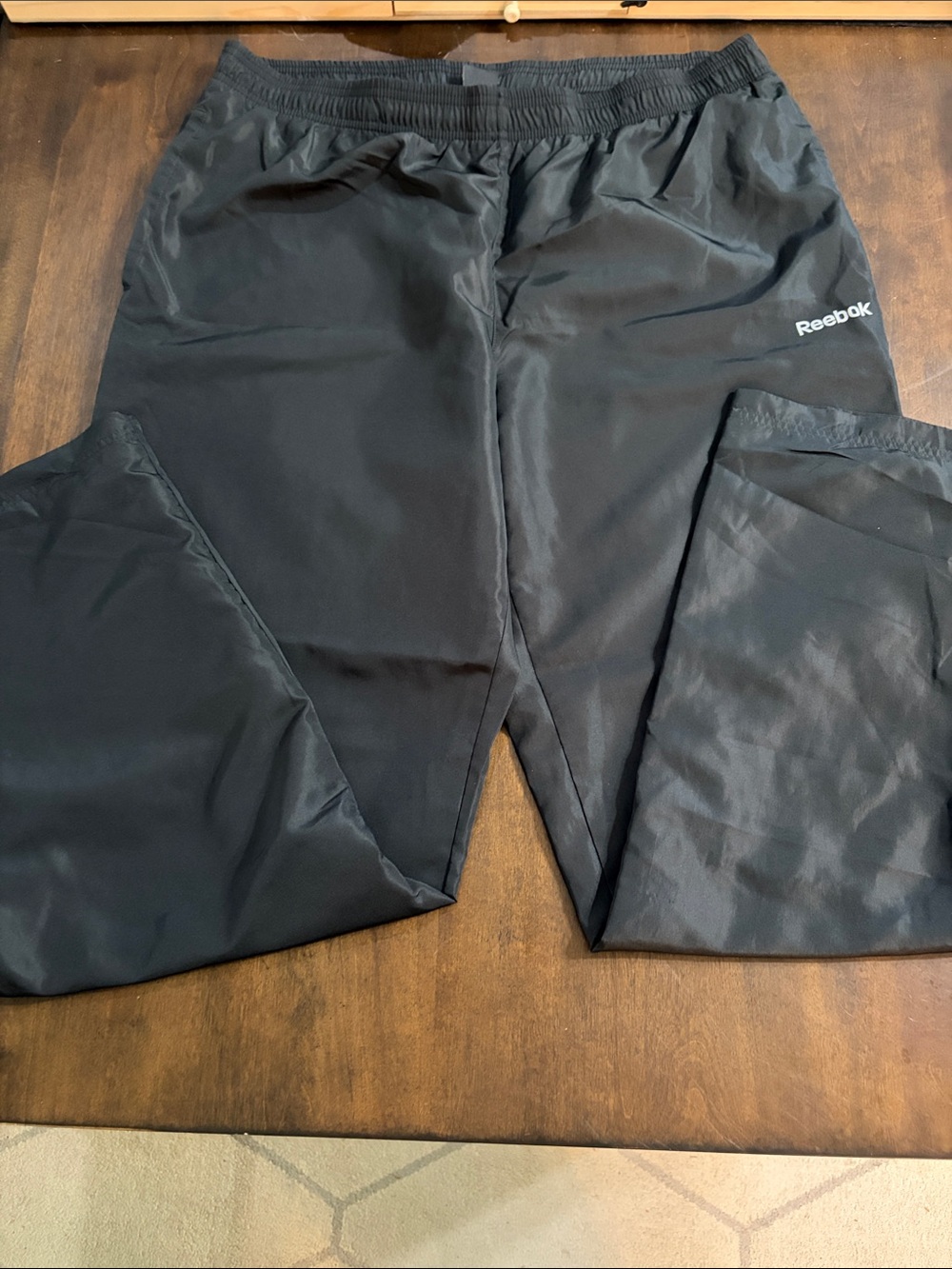 Reebok Black Athletic Track Pants with Logo